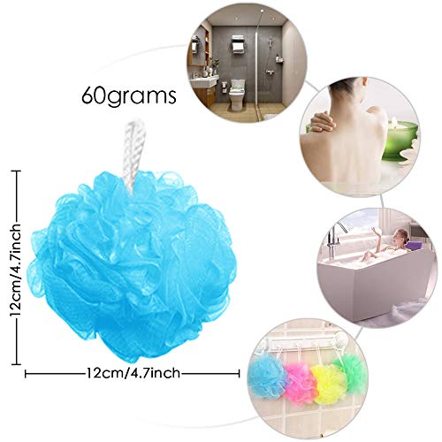 Bath Sponges Bath Loofahs Mesh Pouf Shower Wash Ball Large 5 Packs 60g Each S...