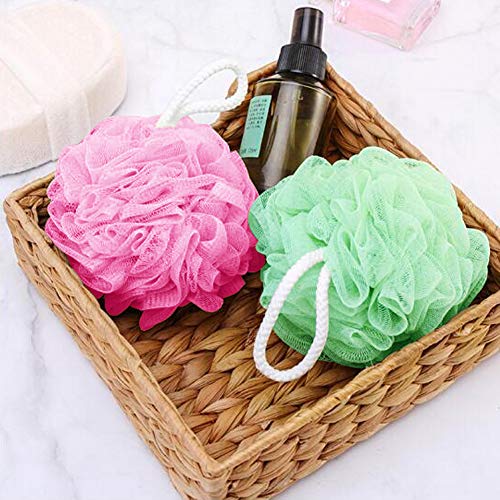 Bath Sponges Bath Loofahs Mesh Pouf Shower Wash Ball Large 5 Packs 60g Each S...