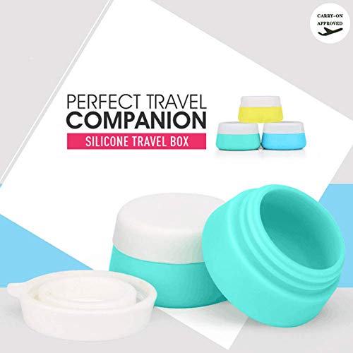 Travel Containers Sets Silicone & PP Cream Jars for Toiletries Empty Lotion C...