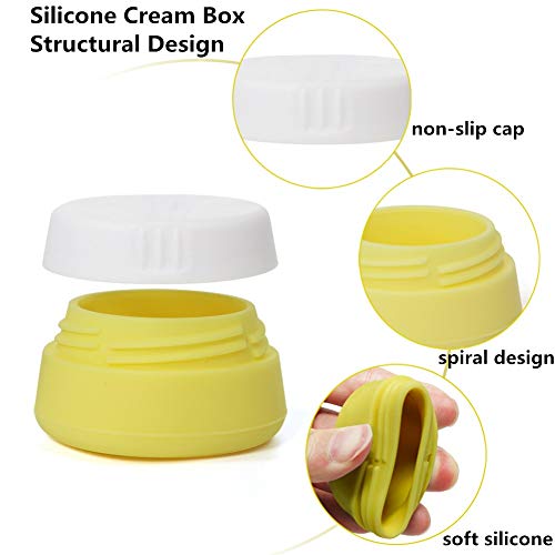 Travel Containers Sets Silicone & PP Cream Jars for Toiletries Empty Lotion C...