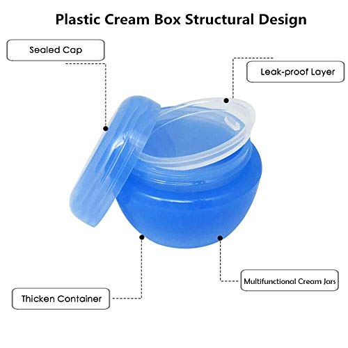 Travel Containers Sets Silicone & PP Cream Jars for Toiletries Empty Lotion C...