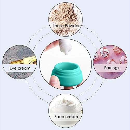 Travel Containers Sets Silicone & PP Cream Jars for Toiletries Empty Lotion C...
