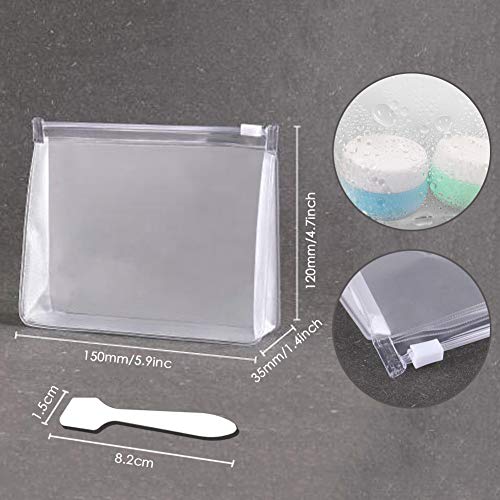 Travel Containers Sets Silicone & PP Cream Jars for Toiletries Empty Lotion C...