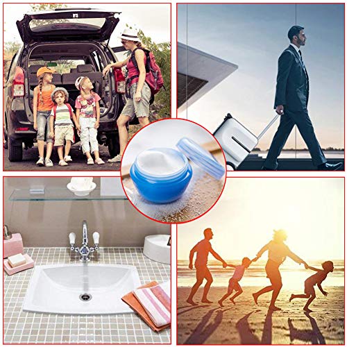 Travel Containers Sets Silicone & PP Cream Jars for Toiletries Empty Lotion C...