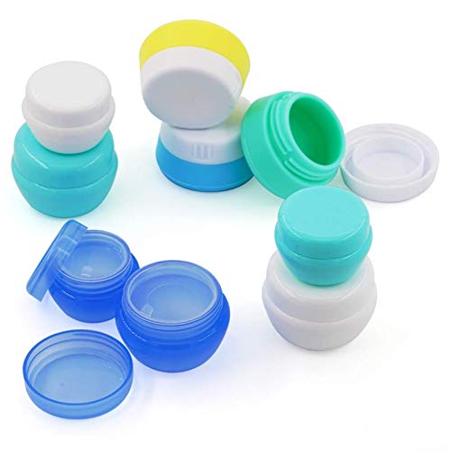 Travel Containers Sets Silicone & PP Cream Jars for Toiletries Empty Lotion C...