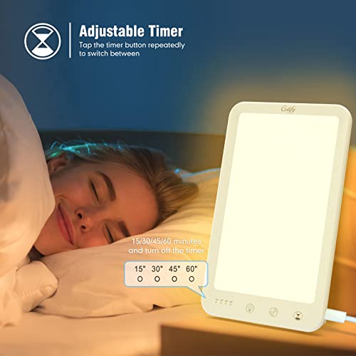 Light Therapy Lamp - Cotify UV-Free 10000 Lux Therapy Light, LED Sun Lamp wit...