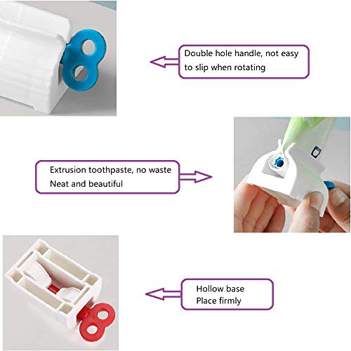 Toothpaste Squeezers Set of 5 Pack, Multi-Function Manual Rotate Tube Squeeze...