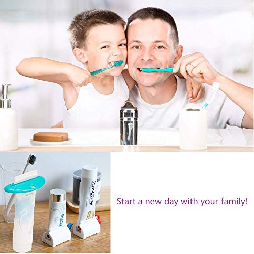 Toothpaste Squeezers Set of 5 Pack, Multi-Function Manual Rotate Tube Squeeze...