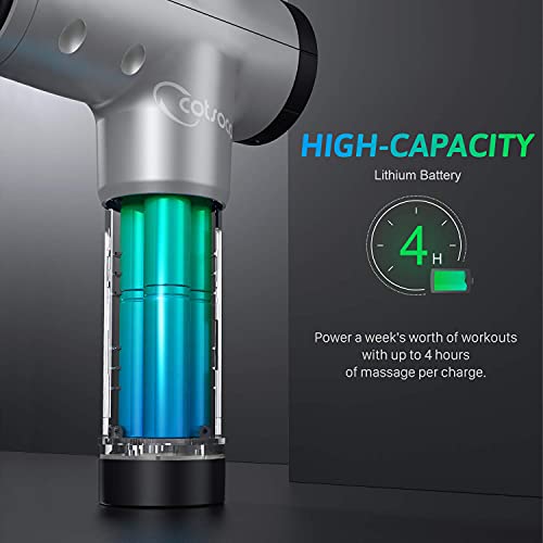 6 Speeds Massage Gun, Cordless Handheld Deep Tissue Muscle Massager, Chargeab...