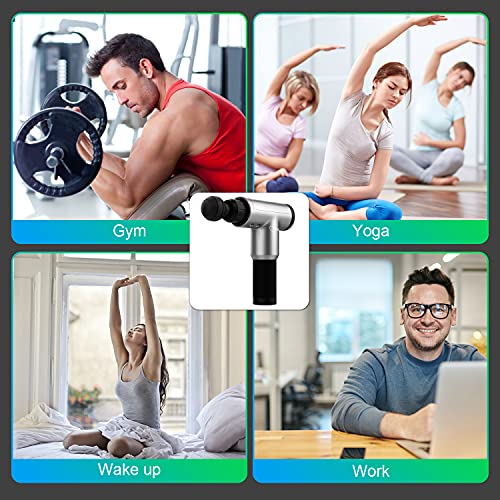 6 Speeds Massage Gun, Cordless Handheld Deep Tissue Muscle Massager, Chargeab...