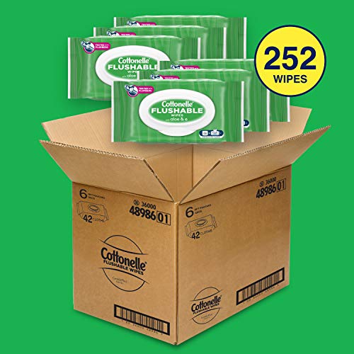 Cottonelle GentlePlus Flushable Wet Wipes with Aloe & Vitamin E - 6 Flip-Top ...