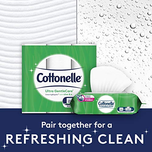Cottonelle GentlePlus Flushable Wet Wipes with Aloe & Vitamin E - 6 Flip-Top ...