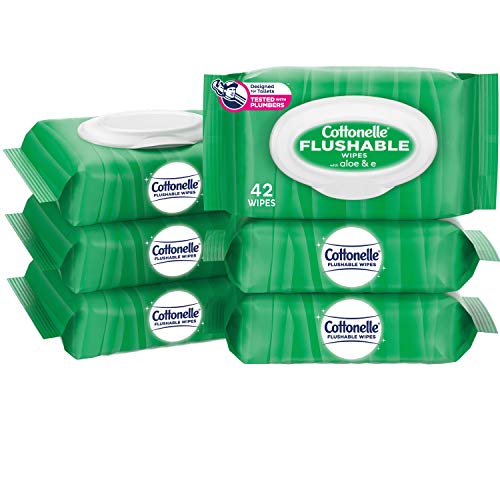Cottonelle GentlePlus Flushable Wet Wipes with Aloe & Vitamin E - 6 Flip-Top ...