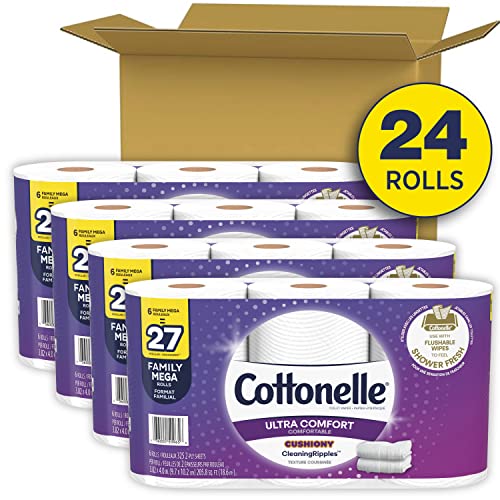 Cottonelle Ultra Comfort Toilet Paper with Cushiony CleaningRipples Texture, ...