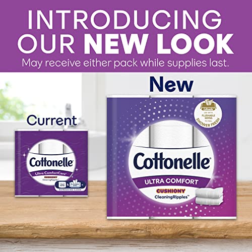 Cottonelle Ultra Comfort Toilet Paper with Cushiony CleaningRipples Texture, ...