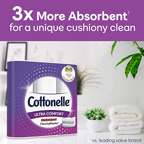 Cottonelle Ultra Comfort Toilet Paper with Cushiony CleaningRipples Texture, ...