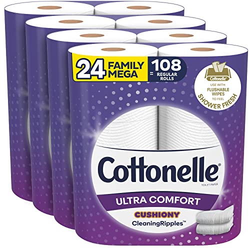 Cottonelle Ultra Comfort Toilet Paper with Cushiony CleaningRipples Texture, ...