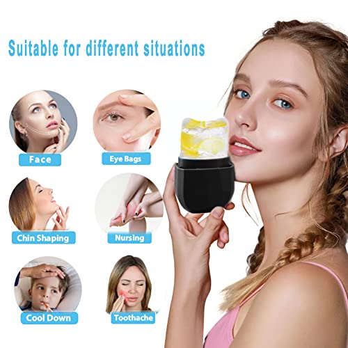 Ice Face Roller Ice Mold for Face Reusable Ice Facial Cube Facial Ice Roller ...