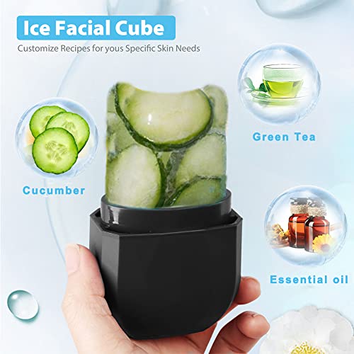 Ice Face Roller Ice Mold for Face Reusable Ice Facial Cube Facial Ice Roller ...