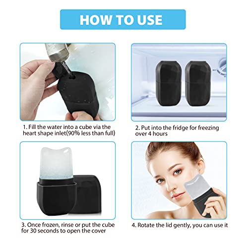Ice Face Roller Ice Mold for Face Reusable Ice Facial Cube Facial Ice Roller ...
