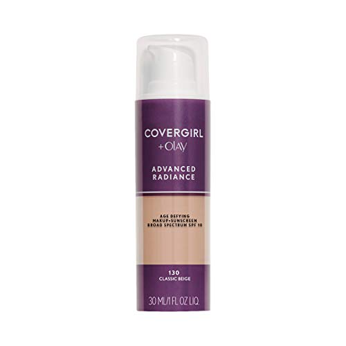 COVERGIRL Advanced Radiance Age Defying Foundation Makeup, Creamy Natural 120...