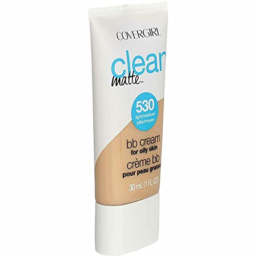 COVERGIRL Clean Matte BB Cream For Oily Skin, Light/Medium 530, (Packaging Ma...