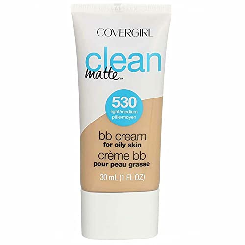 COVERGIRL Clean Matte BB Cream For Oily Skin, Light/Medium 530, (Packaging Ma...
