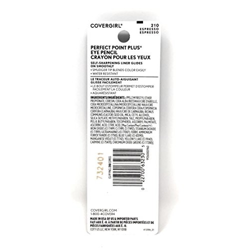 CoverGirl Perfect Point Plus Eyeliner, Espresso (W) 210, 0.008 - Ounce Packag...