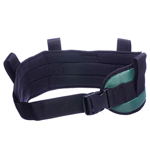 COW&COW Padded Gait Belt with 4 Handles and Quick Release Buckle 5.5 inchs(Gr...