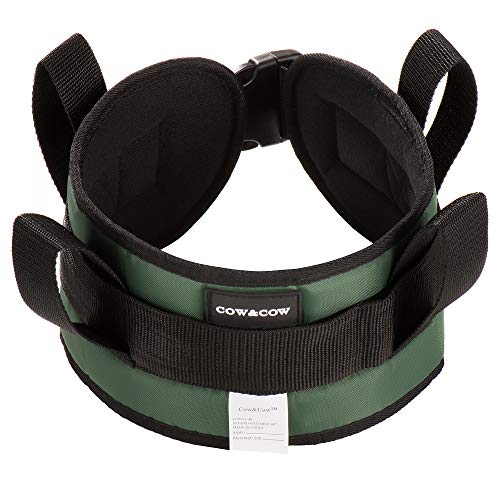 COW&COW Padded Gait Belt with 4 Handles and Quick Release Buckle 5.5 inchs(Gr...