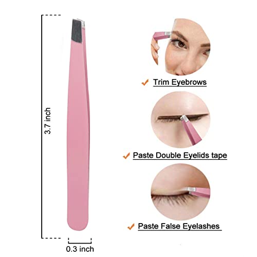 Eyelash Curler Tweezers Applicator Scissors Kit - 4 in 1 Eyelash Extension To...