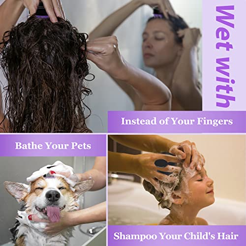 CozyCom Scalp Scrubber Massager Upgraded Hair Shampoo Brush with 2 Different ...