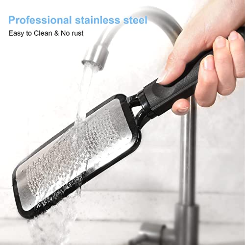 Foot Scrubber Files for Callus Remover - 32 Rows Cozycom Professional Stainle...