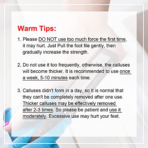 Foot Scrubber Files for Callus Remover - 32 Rows Cozycom Professional Stainle...