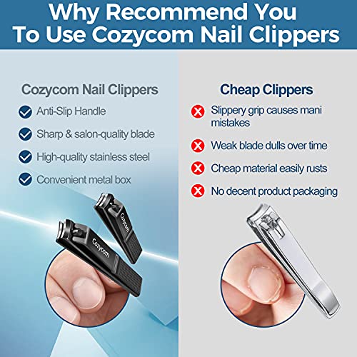 Nail Clippers Set Toenail Clippers - CozyCom 2 Pack Professional Fingernail C...