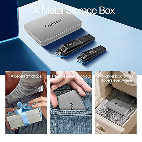 Nail Clippers Set Toenail Clippers - CozyCom 2 Pack Professional Fingernail C...