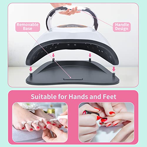 UV LED Nail Lamp 180W UV Nail Light for Gel Polish Fast Nail Dryer with 48 La...