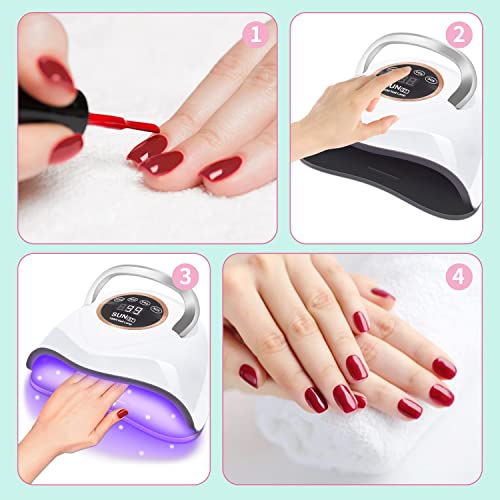 UV LED Nail Lamp 180W UV Nail Light for Gel Polish Fast Nail Dryer with 48 La...