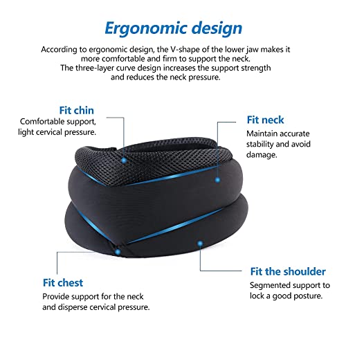 Heated Cervical Collar for Neck Pain Relief, Neck Support Brace Heat Therapy ...