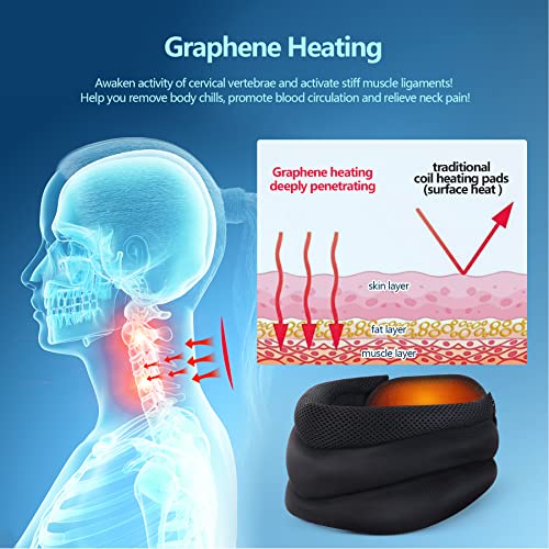 Heated Cervical Collar for Neck Pain Relief, Neck Support Brace Heat Therapy ...