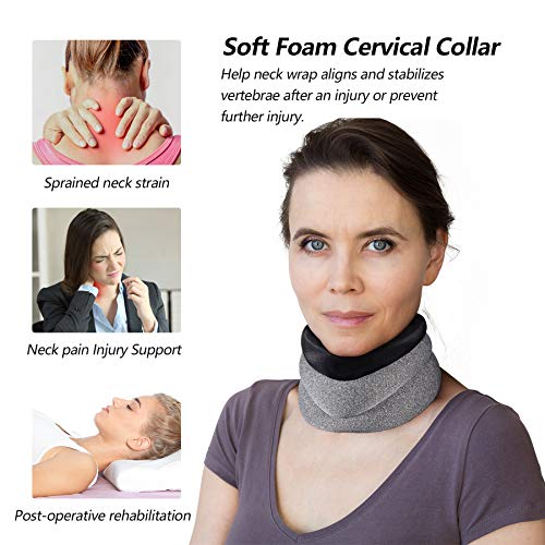 Neck Brace for Neck Pain and Support, Foam Cervical Collar for Sleeping, Vert...