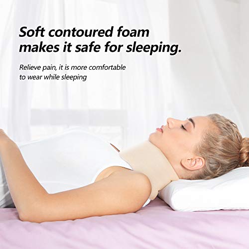 Soft Foam Neck Brace Universal Cervical Collar, Adjustable Neck Support Brace...