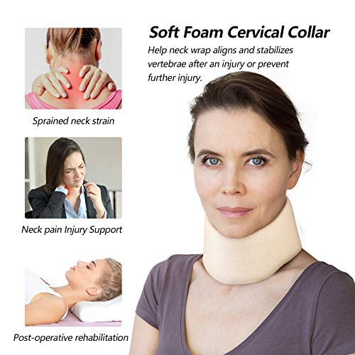 Soft Foam Neck Brace Universal Cervical Collar, Adjustable Neck Support Brace...