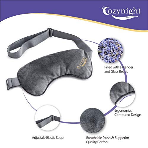 Cozynight Weighted Lavender Eye Mask for Sleeping, Yoga, Dry Eyes, Headache, ...