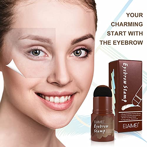 Eyebrow Stamp Stencil Kit One Step Brow Stamp Shaping Kit Waterproof Long Las...