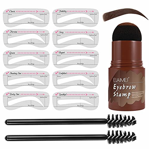 Eyebrow Stamp Stencil Kit One Step Brow Stamp Shaping Kit Waterproof Long Las...