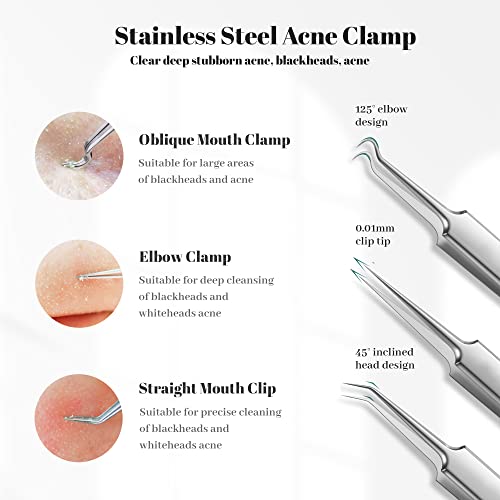 Cptots Blackhead Remover Tools 20 Pcs,Pimple Popper Tool Kit,Acne Extractor T...