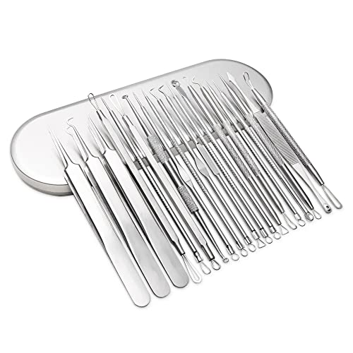 Cptots Blackhead Remover Tools 20 Pcs,Pimple Popper Tool Kit,Acne Extractor T...