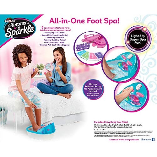 Shimmer ‘n Sparkle 6-in-1 Real Massaging Foot Spa for Kids