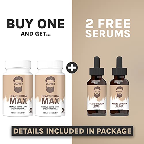 Beard Growth Pills | 2 Pack | Beard Growth Vitamins | Beard Growth Supplement...